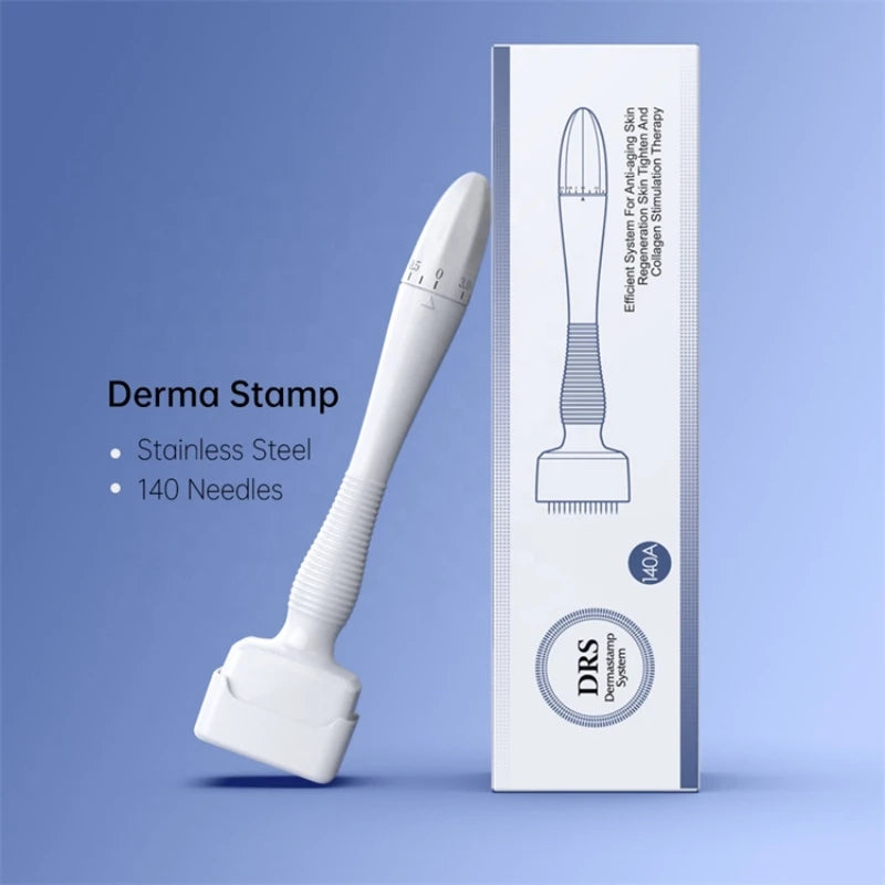 Derma stamp microneedle microneedling 140 pins skin care beard growth scalp hair