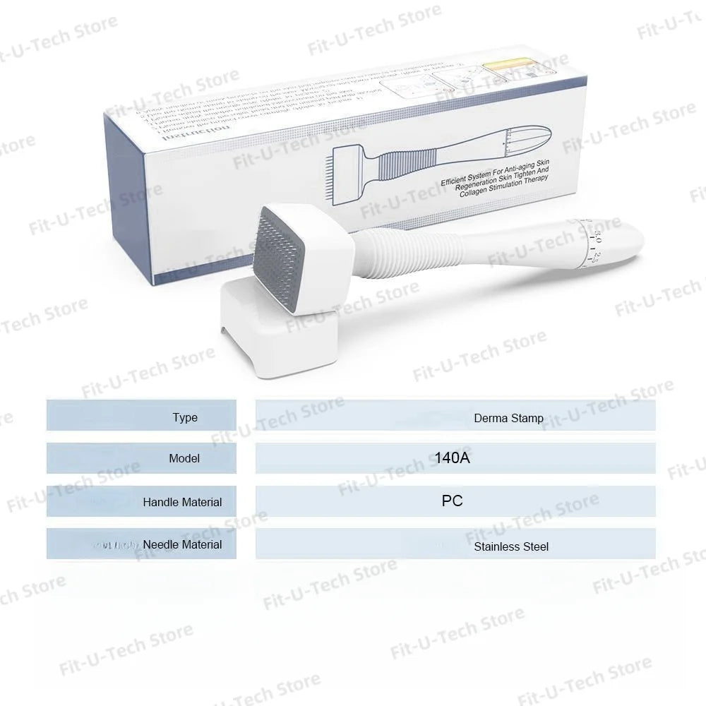 Derma stamp microneedle microneedling 140 pins skin care beard growth scalp hair