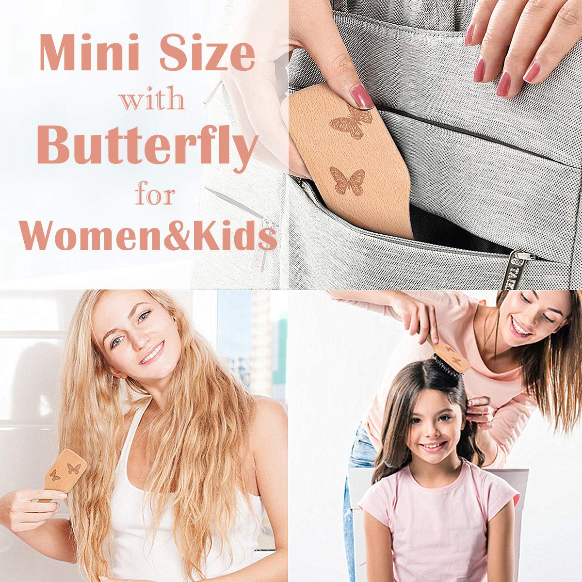 Hair Brush, Sosoon Boar Bristle Paddle Hairbrush for Long Thick Curly Wavy Dry or Damaged Hair,